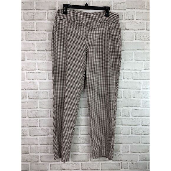 EST 1946 Women's Plaid Pull-on Elastic Waist Trouser Size 10 Business Casual - Picture 1 of 7